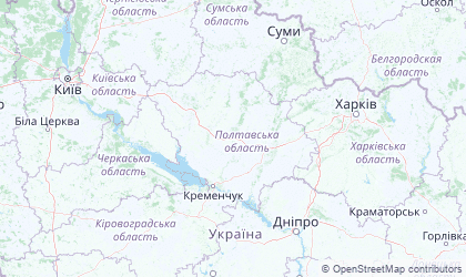 Mapa de Poltava
