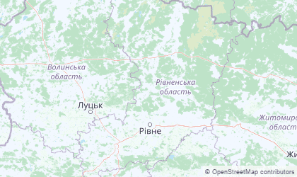 Mapa de Rivne