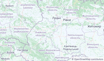 Mapa de Ucrania Oeste