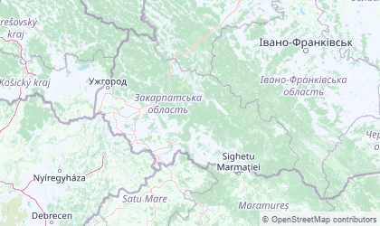Mapa de Zakarpattia