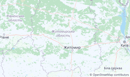 Mapa de Zhytomyr