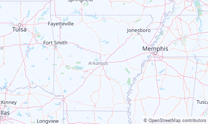 Mapa de Arkansas