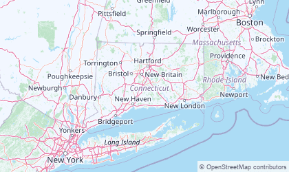 Mapa de Connecticut
