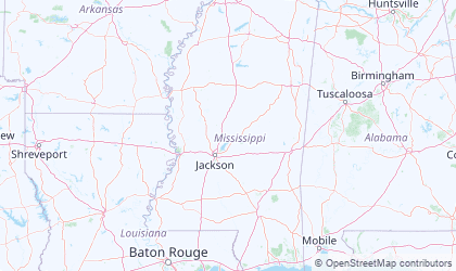 Mapa de Mississippi