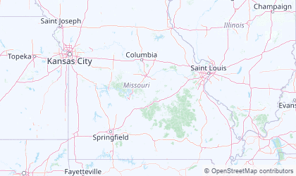 Mapa de Missouri