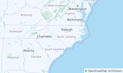 Mapa de North Carolina