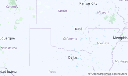 Mapa de Oklahoma