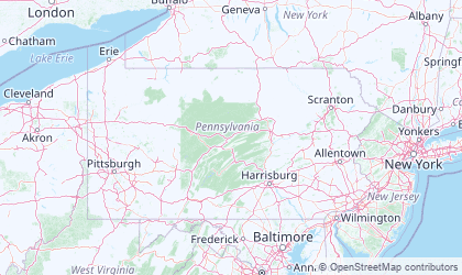 Mapa de Pennsylvania