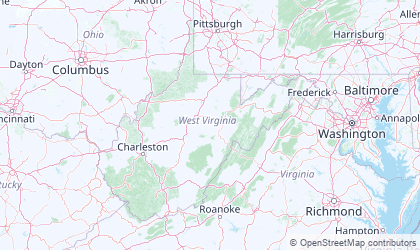 Mapa de West Virginia