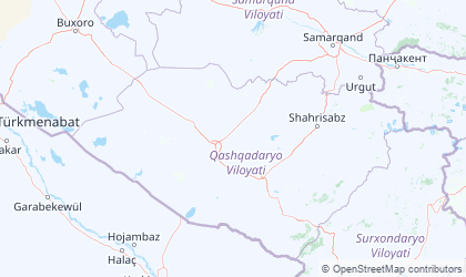 Mapa de Qashqadaryo