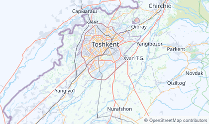 Mapa de Toshkent Shahri