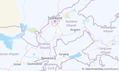 Mapa de Toshkent