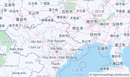 Mapa de Vietnam Noreste