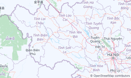 Mapa de Vietnam Noroeste