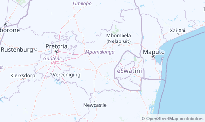 Mapa de Mpumalanga