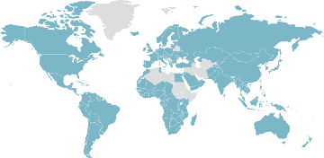 Mapa de los países miembros: OMC - Organización Mundial del Comercio