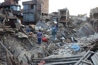 Terremoto en Bhaktpur Kathmandu, Nepal