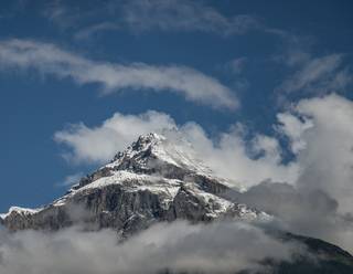 Monte Everest en las montañas del Himalaya