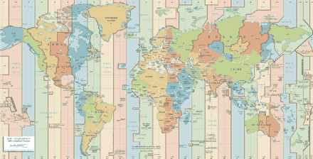 Mapa mundial de zonas horarias