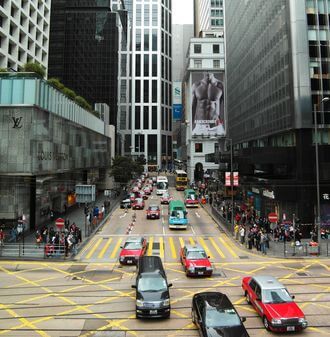Tráfico en Hong Kong